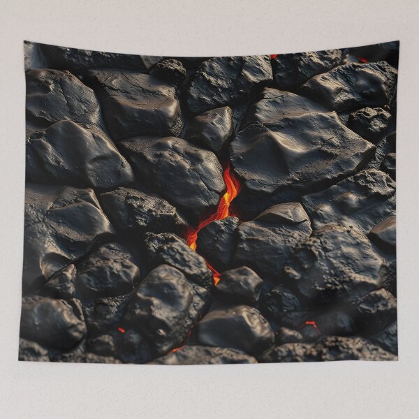 Item preview, Dark Lava Rocks with Glowing Red Cracks Texture designed and sold by SassyArtistry.