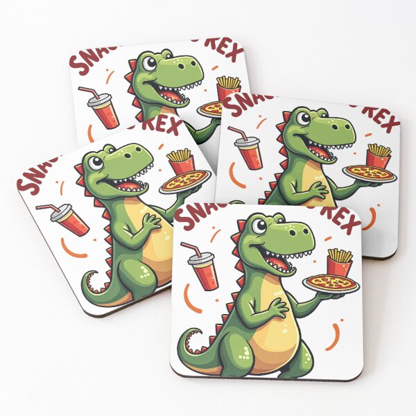 Item preview, Snackosaurus Rex – Cute Dinosaur Juggling Snacks Cartoon Design designed and sold by Adira-And-Mom.