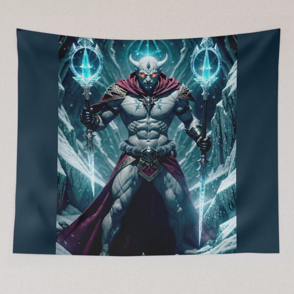 Item preview, Pale Demon King of the Icelands – Dark Fantasy Warrior Artwork designed and sold by GempArt.