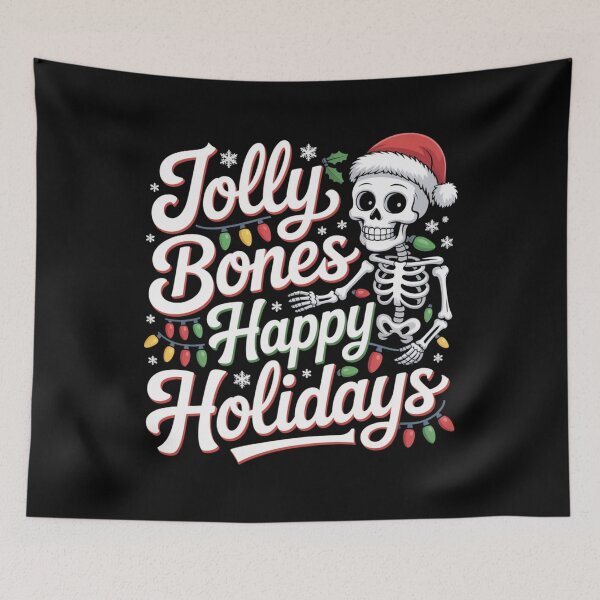 Item preview, Jolly Bones Happy Holidays Funny Osteopathy Christmas Design designed and sold by osteopath shop.