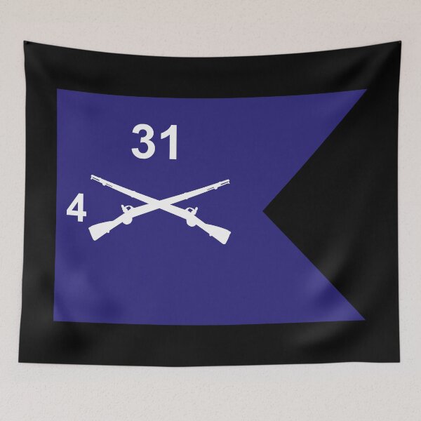 Aperçu de l'œuvre Armée - Guidon - 4e Bataillon 31e Infanterie créée et vendue par Military Insignia Products.