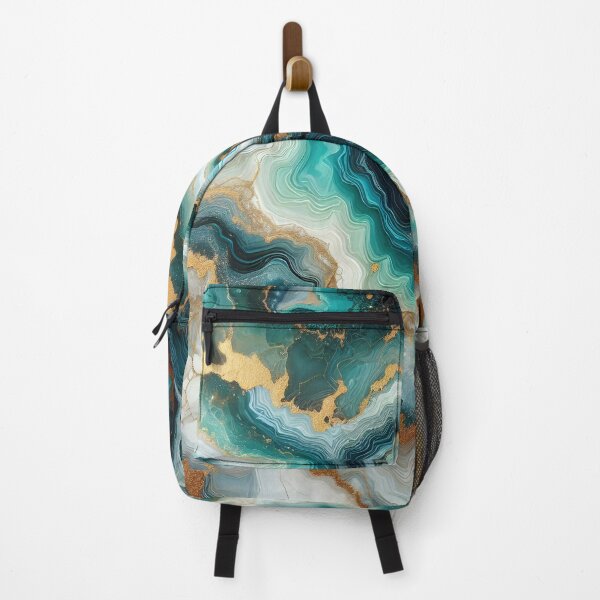 Item preview, 'Tidal Geode in Teal and Gold' designed and sold by LittlePaws2.