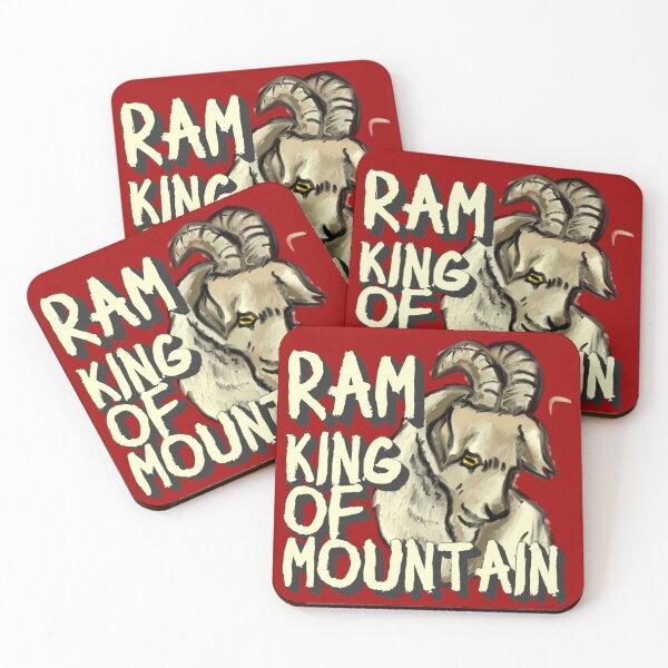 Item preview, THE WHITE RAM pinting - king of the mountain designed and sold by VENOM0RIOT.