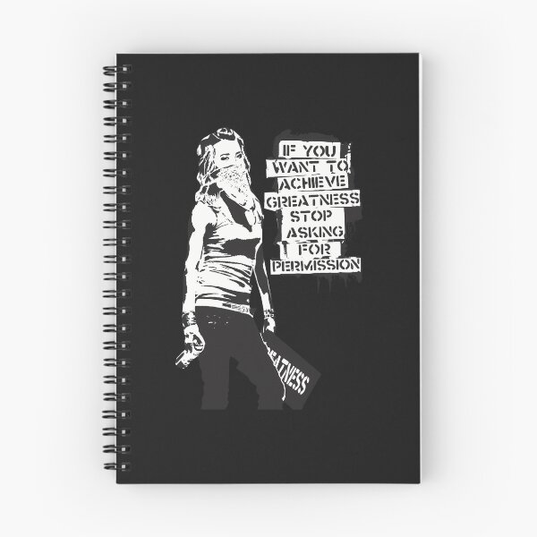 Item preview, Banksy Quote Graffiti If You Want To Achieve Greatness Stop Asking For Permission Black And White With Banksy Tag Signature Hd designed and sold by miriambethsvx.