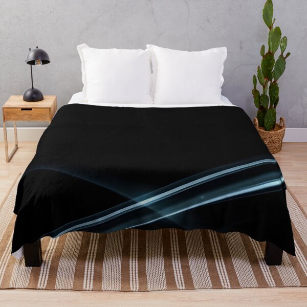 Item preview, Black Background with Blue Light Wave designed and sold by SassyArtistry.