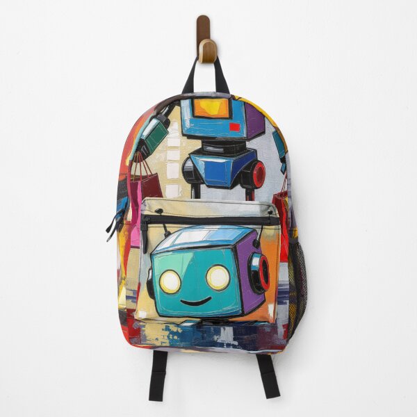Item preview, The Cute Robot’s Happy Shopping Day. designed and sold by AddyTae.