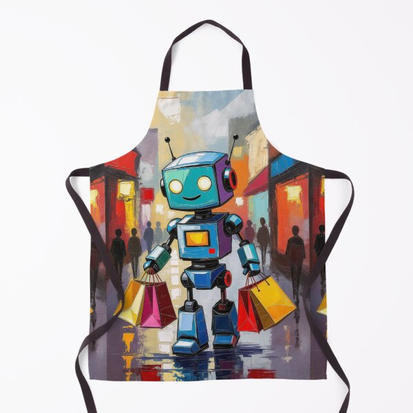 Item preview, The Cute Robot’s Happy Shopping Day. designed and sold by AddyTae.