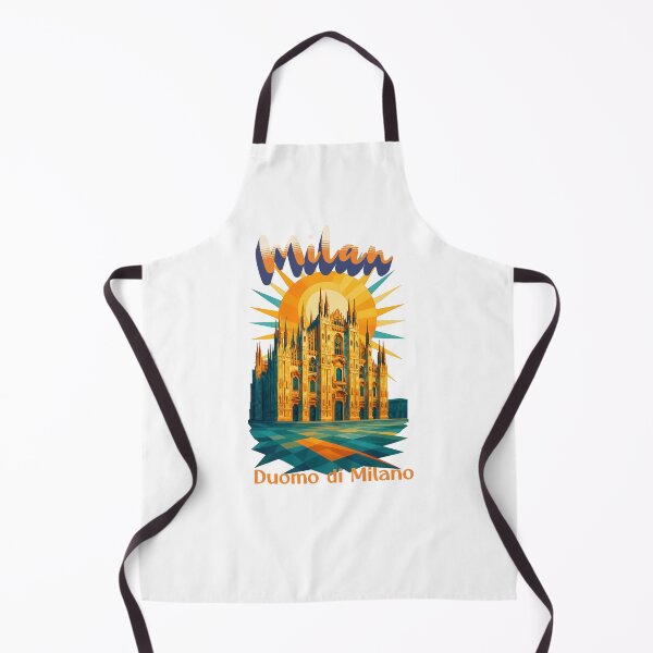 Item preview, Greetings from MILAN - ITALY - Retro Colorful City View (Three Landmarks) designed and sold by Earth Celebration Designs.