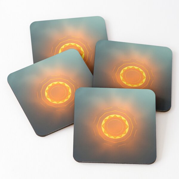 Item preview, Glowing Orange Magic Mandala Circle in Dark Smoke designed and sold by SassyArtistry.