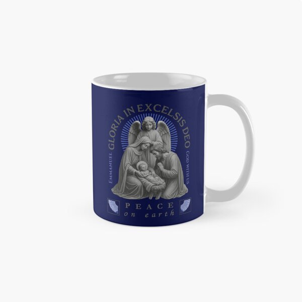 Item preview, Gloria in Excelsis Deo Nativity Design – Peace on Earth, Emmanuel God With Us | Christian Christmas Vintage Streetwear Art designed and sold by AmenAlways.