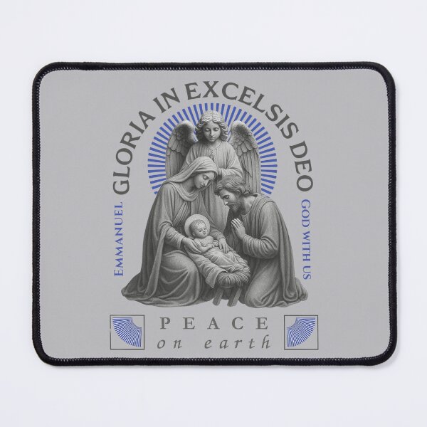 Item preview, Gloria in Excelsis Deo Nativity Design – Peace on Earth, Emmanuel God With Us | Christian Christmas Vintage Streetwear Art designed and sold by AmenAlways.
