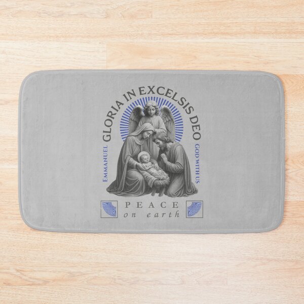 Item preview, Gloria in Excelsis Deo Nativity Design – Peace on Earth, Emmanuel God With Us | Christian Christmas Vintage Streetwear Art designed and sold by AmenAlways.