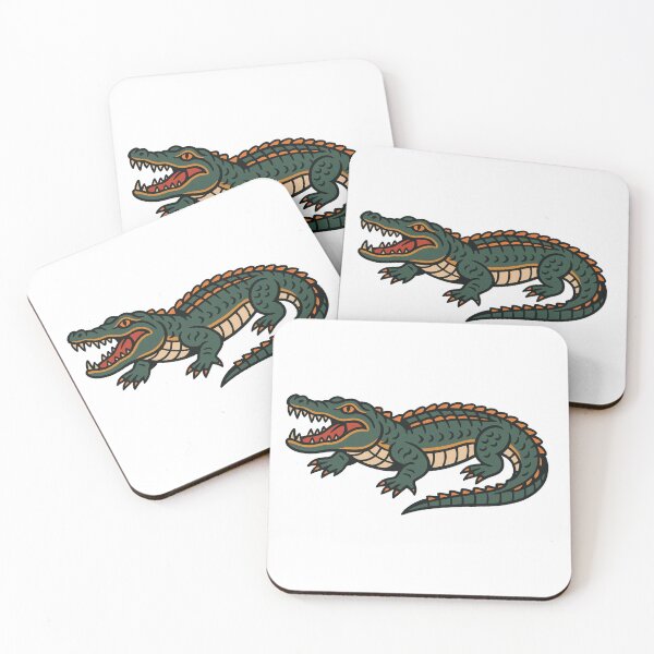 Item preview, Alligator American Traditional Tattoo Style designed and sold by LiveOakVinyl.
