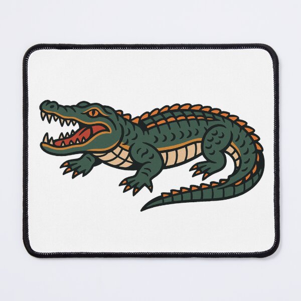 Item preview, Alligator American Traditional Tattoo Style designed and sold by LiveOakVinyl.
