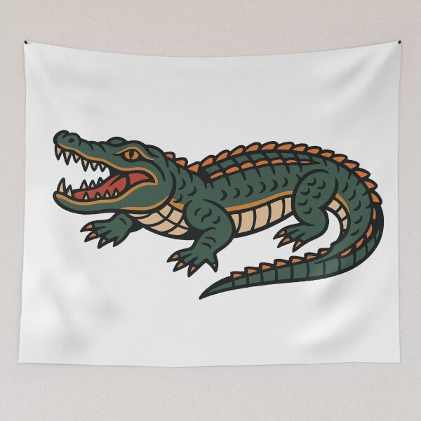 Item preview, Alligator American Traditional Tattoo Style designed and sold by LiveOakVinyl.