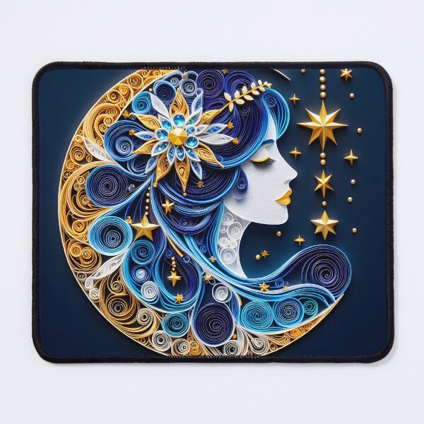 Item preview, 'Moonlight Whispers in Cobalt Blue' designed and sold by LittlePaws2.