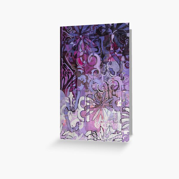Purple Abstraction Greeting Card