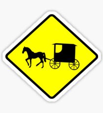 Amish Crossing Sign Sticker