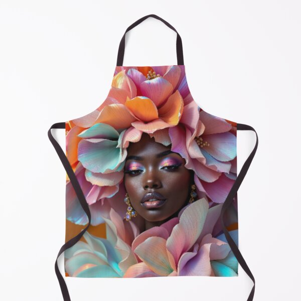 Item preview, Woman portrait with vibrant colors floral design designed and sold by Metaphysicsart.