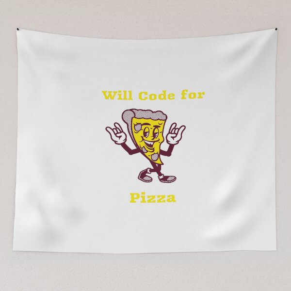 Item preview, Will Code for Pizza – Funny Programmer Pizza Lover Design designed and sold by Ani-24.