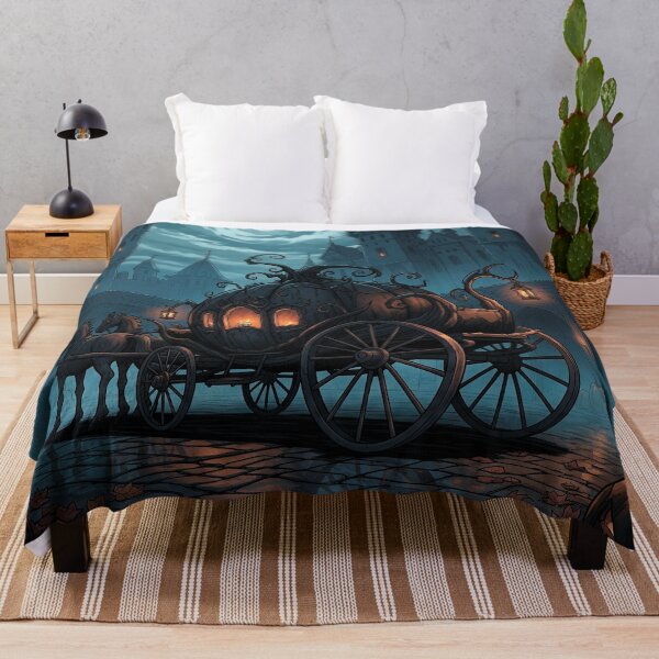 Item preview, Gothic Pumpkin Carriage in a Medieval Castle Courtyard designed and sold by Iras-Art-Corner.
