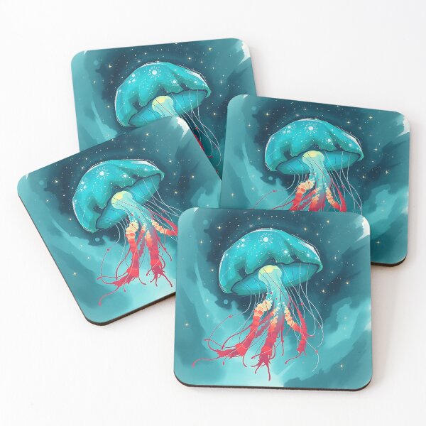 Item preview, Cosmic Jellyfish Artwork – Glowing Bioluminescent Ocean Fantasy Illustration” designed and sold by teesprinkle.