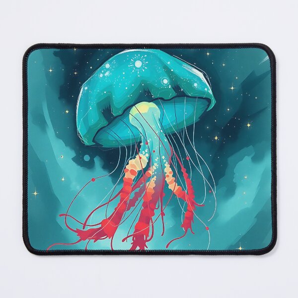 Item preview, Cosmic Jellyfish Artwork – Glowing Bioluminescent Ocean Fantasy Illustration” designed and sold by teesprinkle.