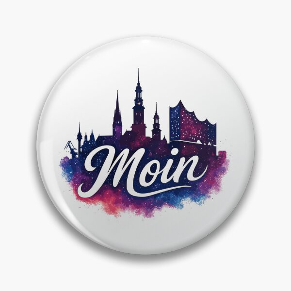 Item preview, Hamburg Moin city silhouette galactic gift designed and sold by Pineapple-Tree.