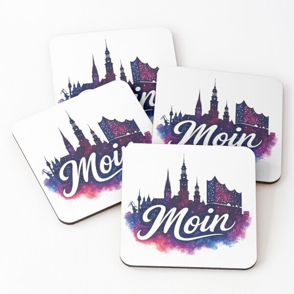 Item preview, Hamburg Moin city silhouette galactic gift designed and sold by Pineapple-Tree.