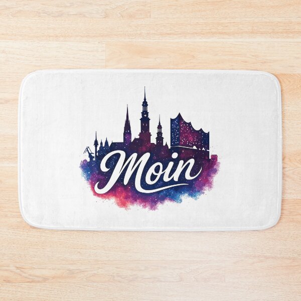Item preview, Hamburg Moin city silhouette galactic gift designed and sold by Pineapple-Tree.