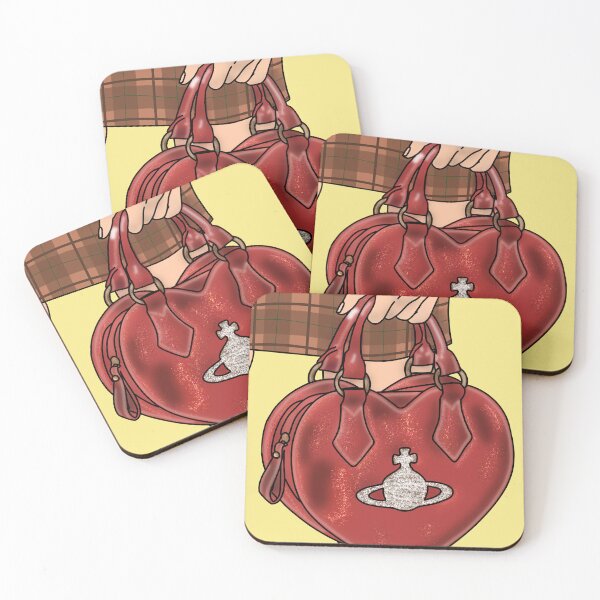 Item preview, Copy of Glittering Heart Bag Art Print in Yellow designed and sold by PopHuePrints.