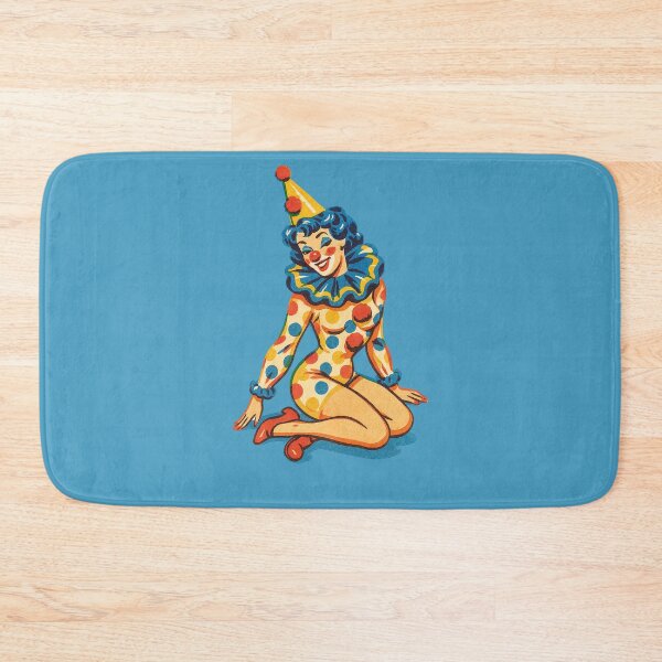 Item preview, Cute Clown Pinup Girl Vintage Circus Retro Carnival Design designed and sold by FrictionMaxxing.