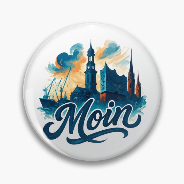Item preview, Hamburg Moin city silhouette maritime gift designed and sold by Pineapple-Tree.