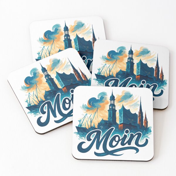 Item preview, Hamburg Moin city silhouette maritime gift designed and sold by Pineapple-Tree.
