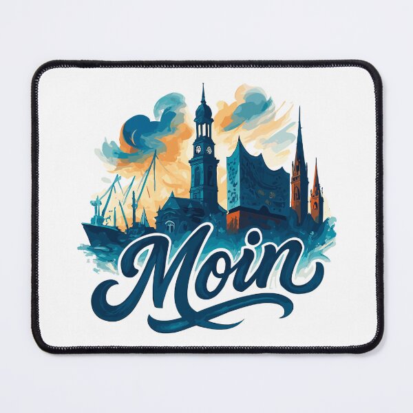 Item preview, Hamburg Moin city silhouette maritime gift designed and sold by Pineapple-Tree.