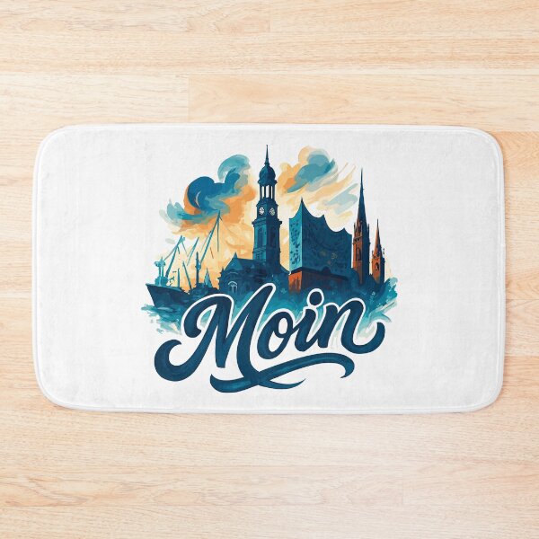 Item preview, Hamburg Moin city silhouette maritime gift designed and sold by Pineapple-Tree.