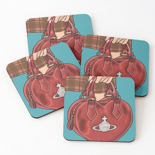Item preview, Glittering Heart Bag Art Print in Blue designed and sold by PopHuePrints.