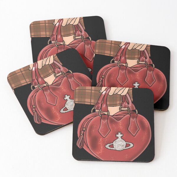 Item preview, Glittering Heart Bag Art Print in Black designed and sold by PopHuePrints.