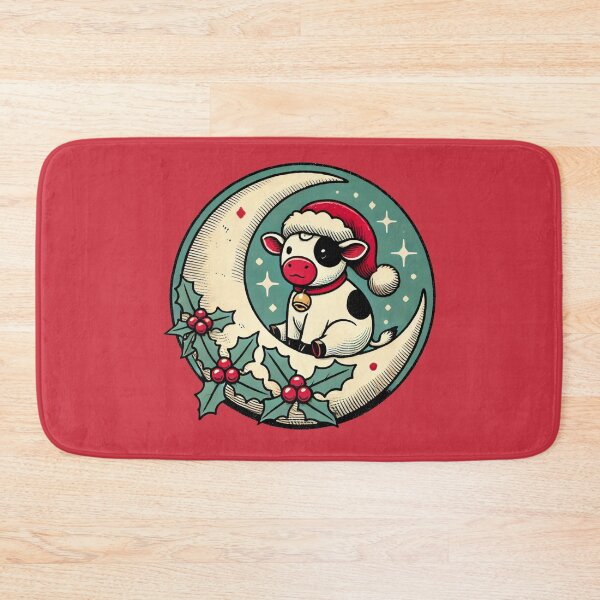 Item preview, Christmas Cow Festive Farm Animal Funny Holiday Winter Design designed and sold by FrictionMaxxing.