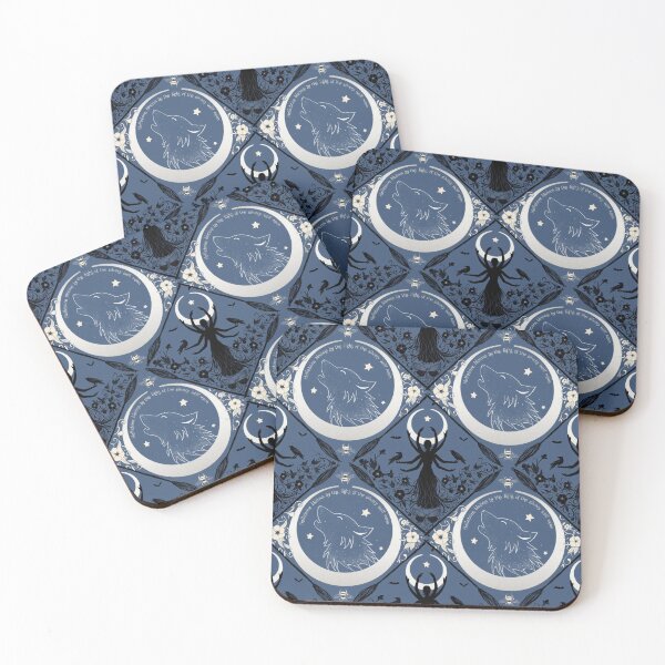 Item preview, Hellebore and wolf seamless pattern  designed and sold by Ilikeiwantilove.