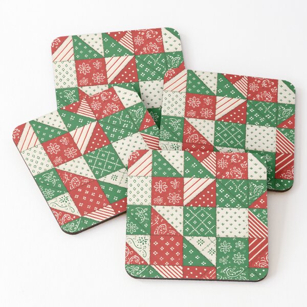 Item preview, Mexican Flag Christmas Patchwork Pattern designed and sold by SassyArtistry.