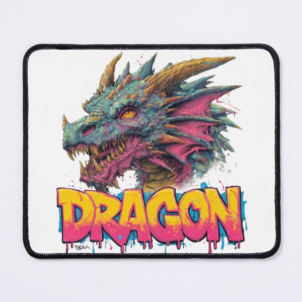 Item preview, Graffiti Dragon – Neon Street Art Fantasy Design designed and sold by AlexLineArt.