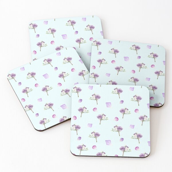 Item preview, Elegant Purple Rose Boutonniere Seamless Pattern designed and sold by Pani-Malyuvalka.