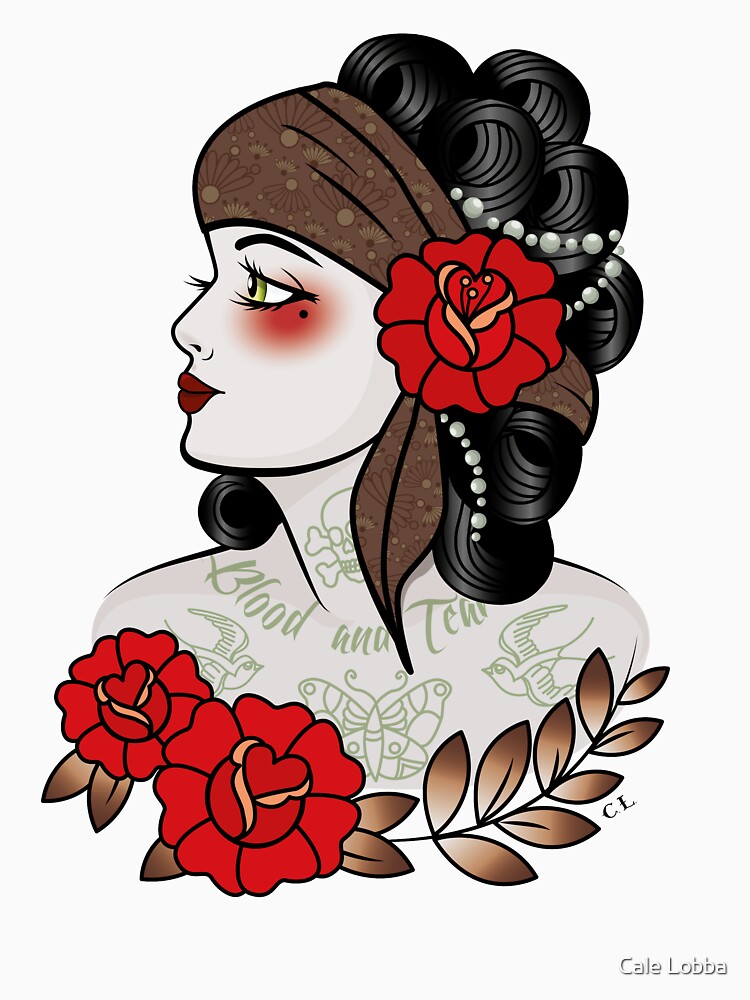Flapper girl with tats by calelobba