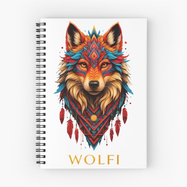 Item preview, Maya Wolfi – Feminine Tribal Geometric Wolf Artwork designed and sold by digishops.
