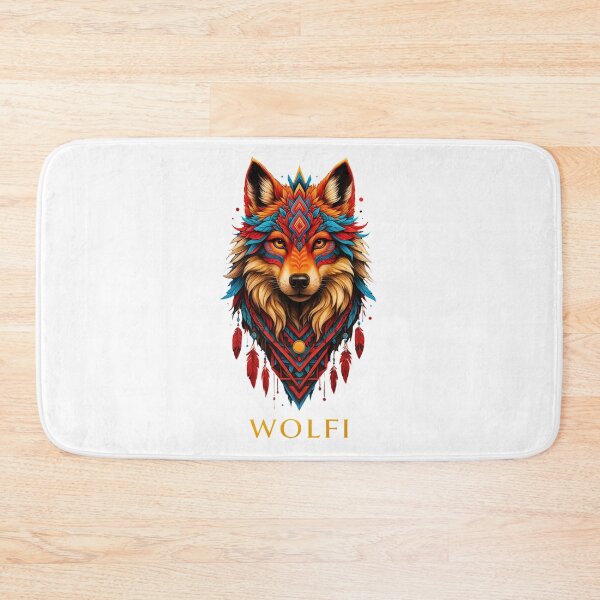 Item preview, Maya Wolfi – Feminine Tribal Geometric Wolf Artwork designed and sold by digishops.