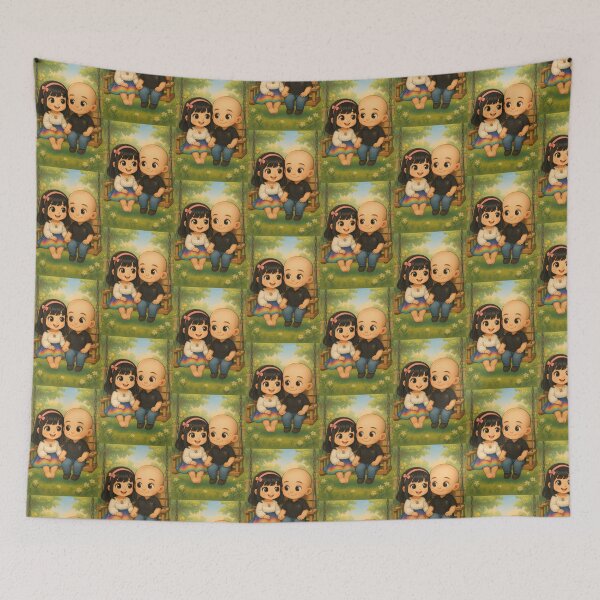 Item preview, Anime comic lovers on a porch swing designed and sold by Personiq Kaleido.