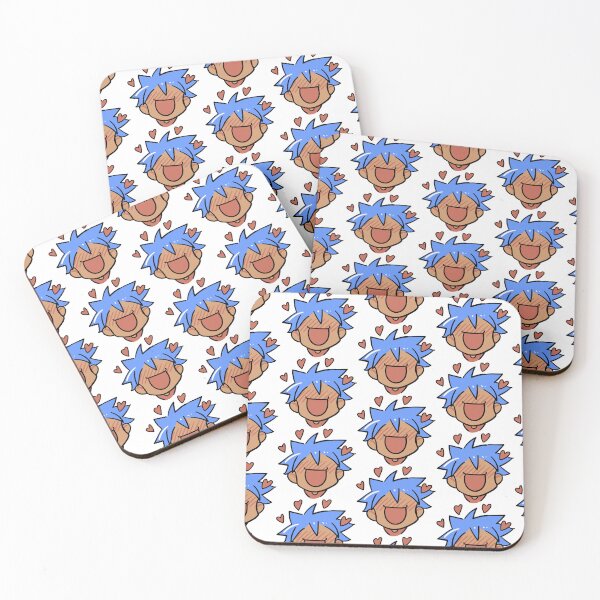 Item preview, anime character with blue hair in love designed and sold by marushanshop.