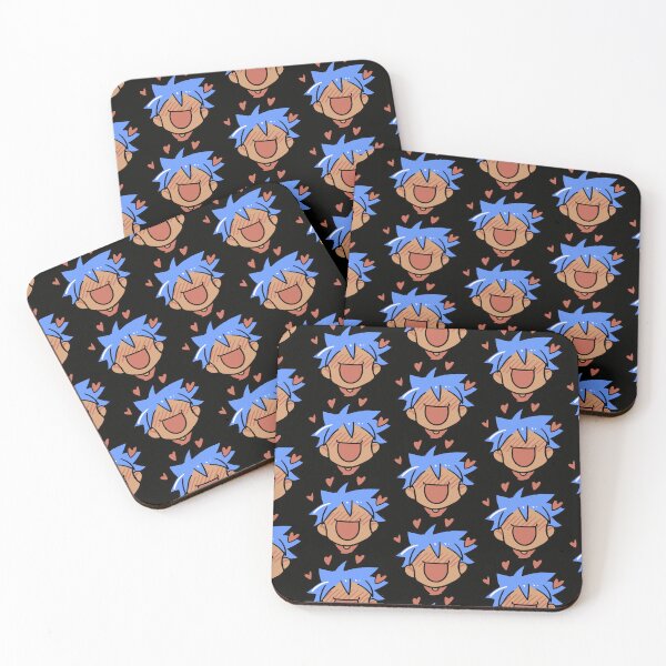 Item preview, anime character with blue hair in love designed and sold by marushanshop.