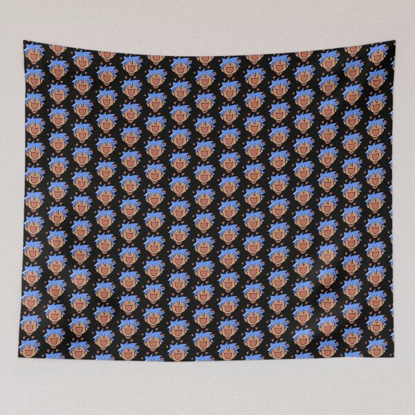 Item preview, anime character with blue hair in love designed and sold by marushanshop.